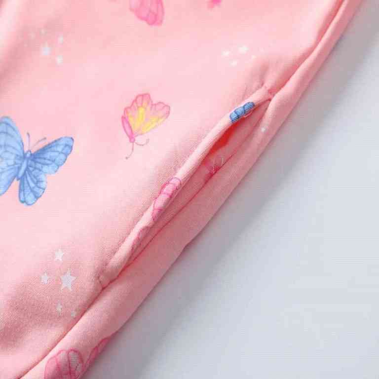 Dívčí mikina na zip s motýly Kugo SM3537 meruňková